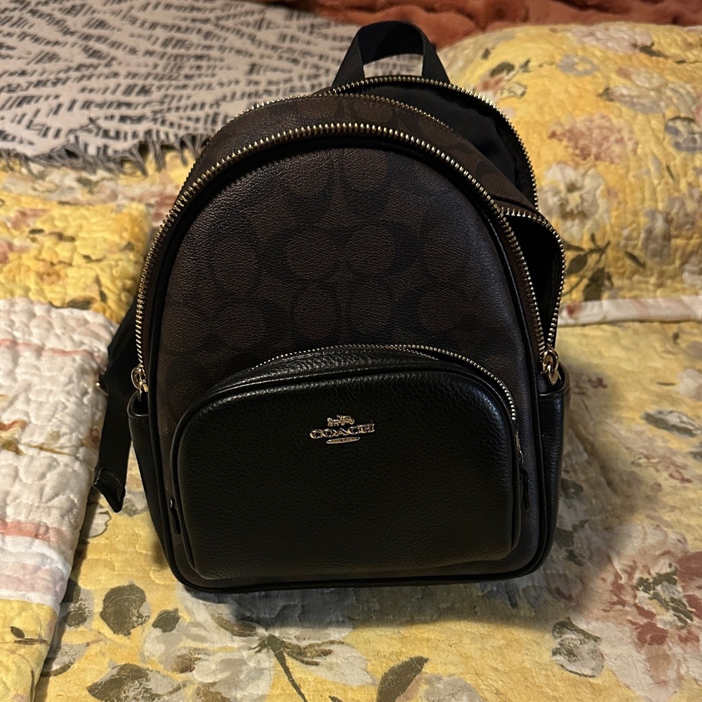 Coach Mini Men's Dark Brown and Black Backpack